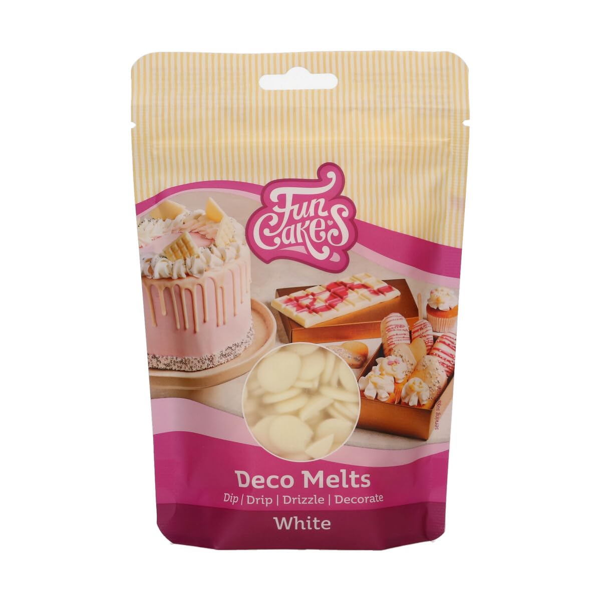 FunCakes - Deco Melts Weißer Überzug, AZO-frei, 250 g
