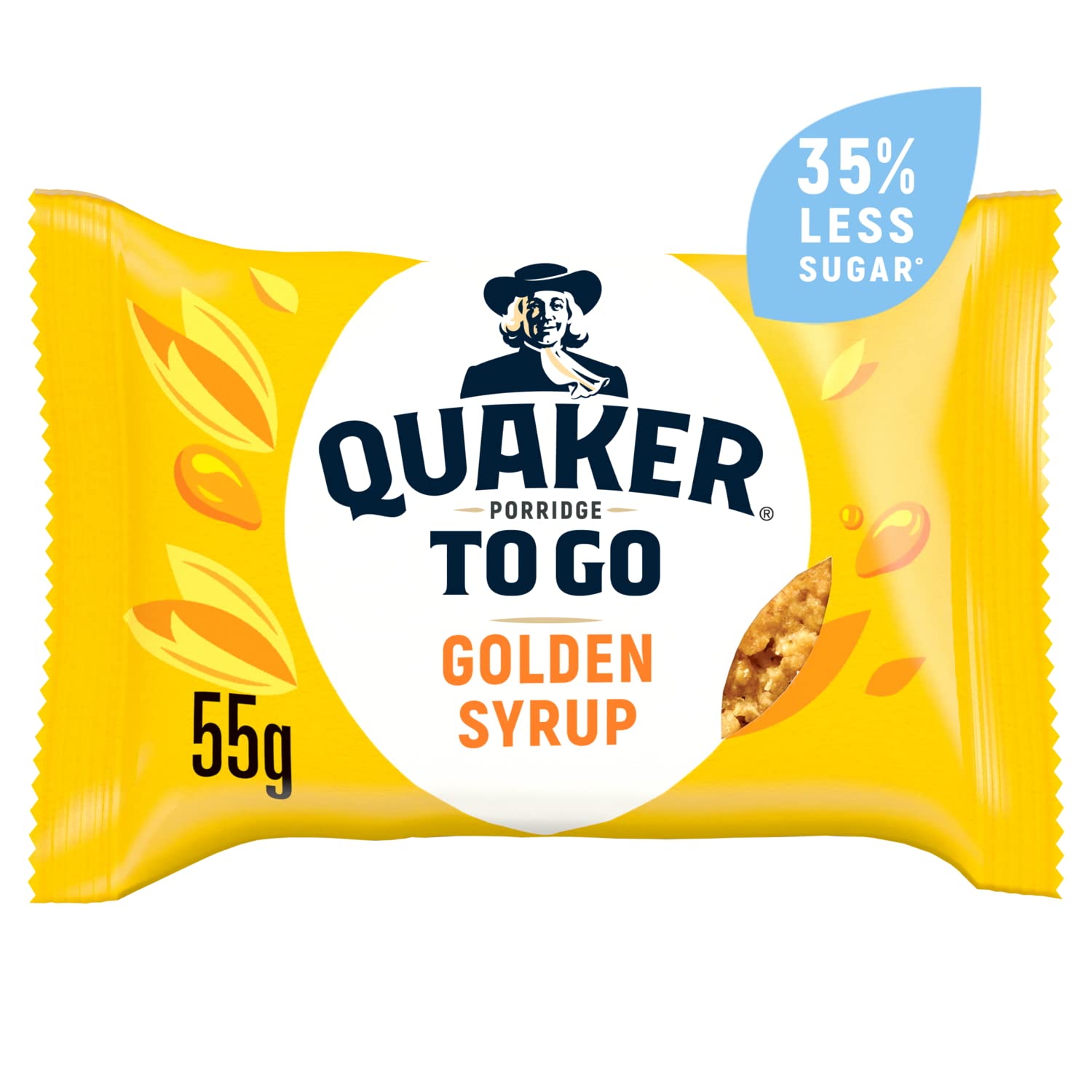 Quaker - Porridge To Go Frühstücksriegel Golden Syrup 12 x 55 g
