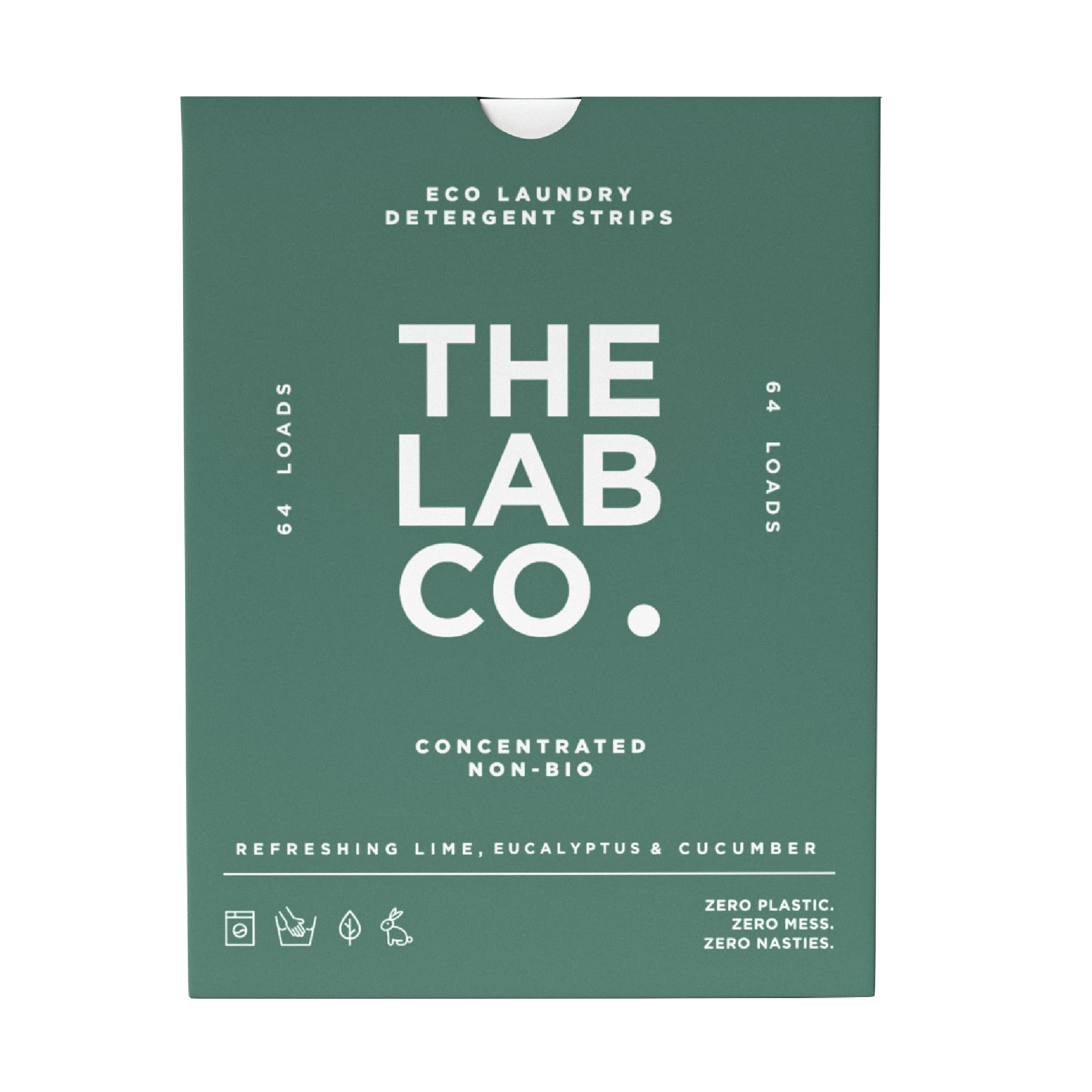 The Lab Co. – Waschmittelstreifenblätter (64 Ladungen, Öko-Ultrakonzentrat)