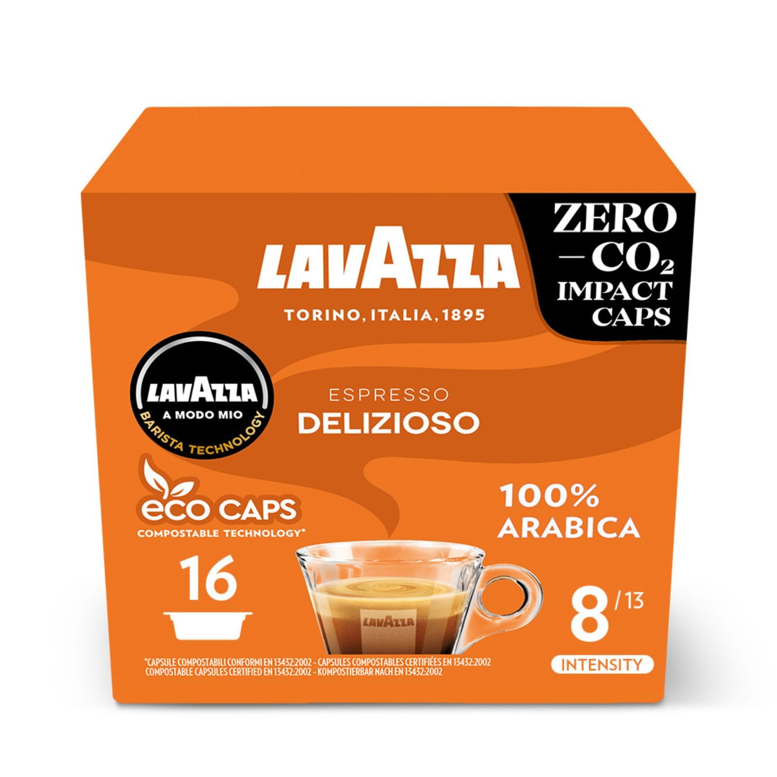 Lavazza A Modo Mio Espresso Delizioso Kaffeekapseln, 100 % Arabica, 16 Pads