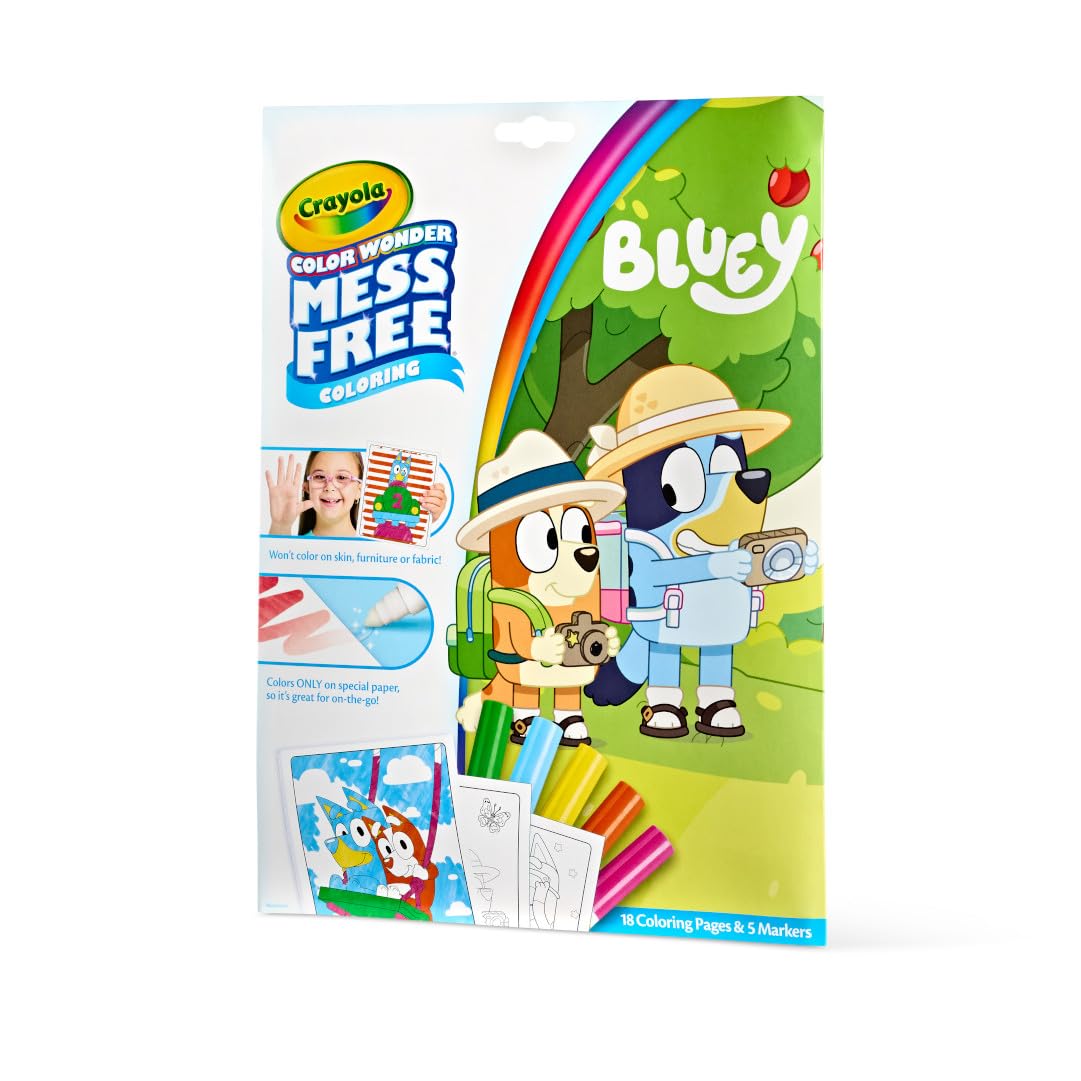 CRAYOLA – Bluey Malbuch ohne Kleckern mit 5 Markern