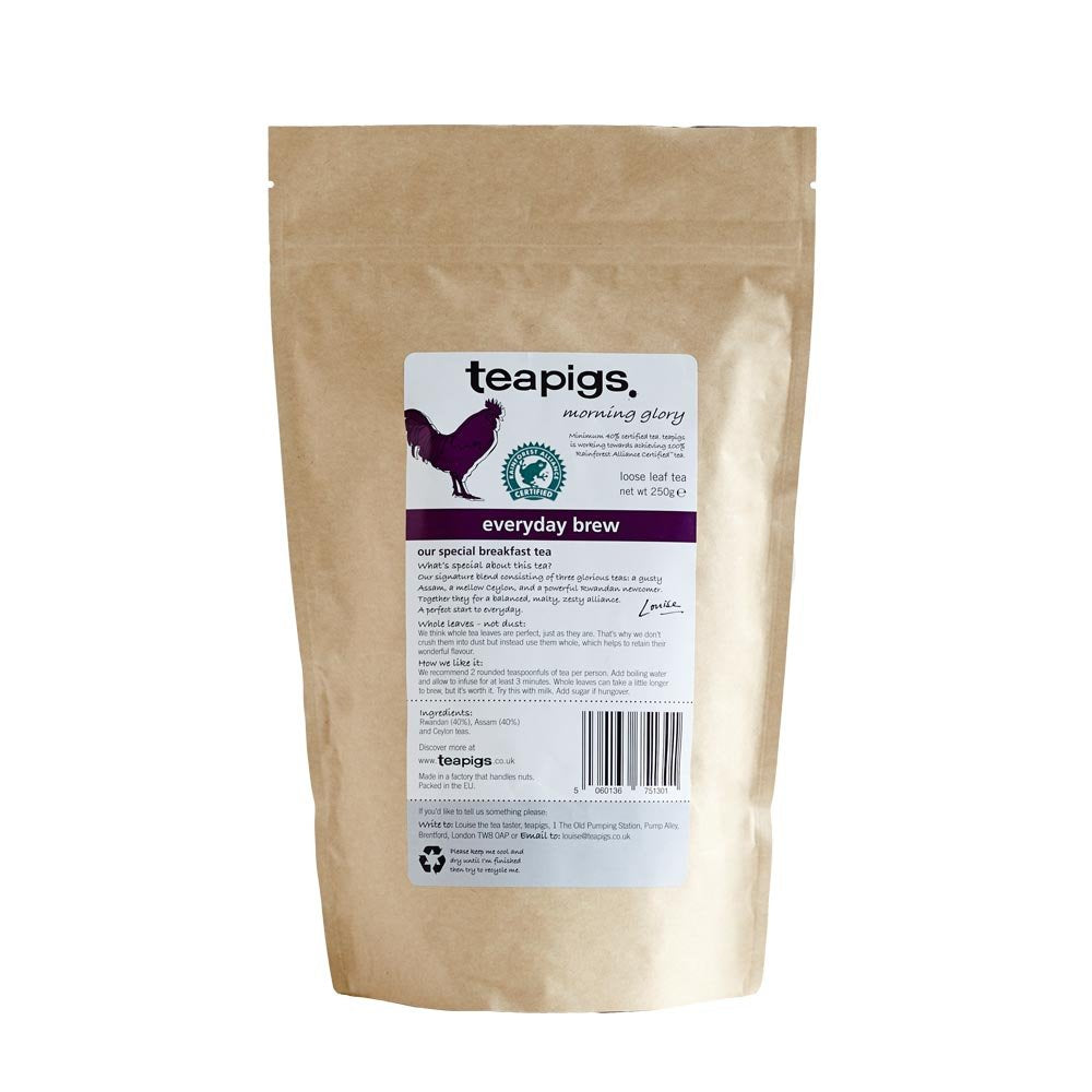 Teapigs Everyday Brew Loser Blatttee - Englische Frühstücksmischung mit ganzen Blättern, 250 g