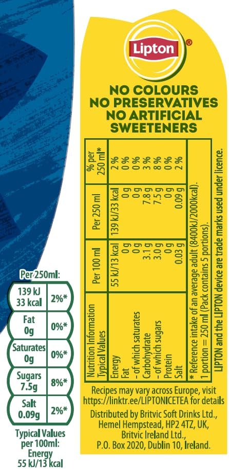Lipton Ice Tea Lemon 1,25-l-Flasche – Erfrischender Schwarztee mit echtem Zitronensaft