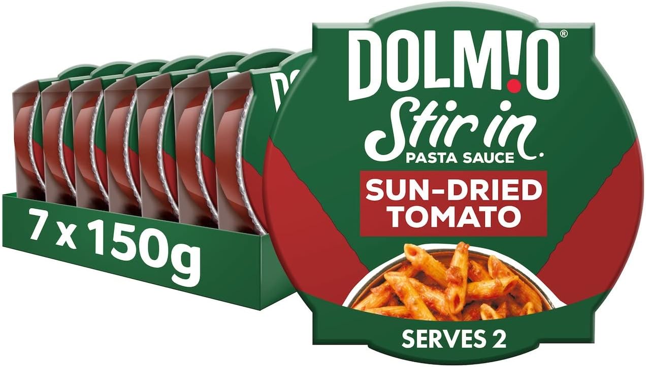 Dolmio Pastasauce mit sonnengetrockneten Tomaten zum Einrühren, 150 g (7er-Packung)