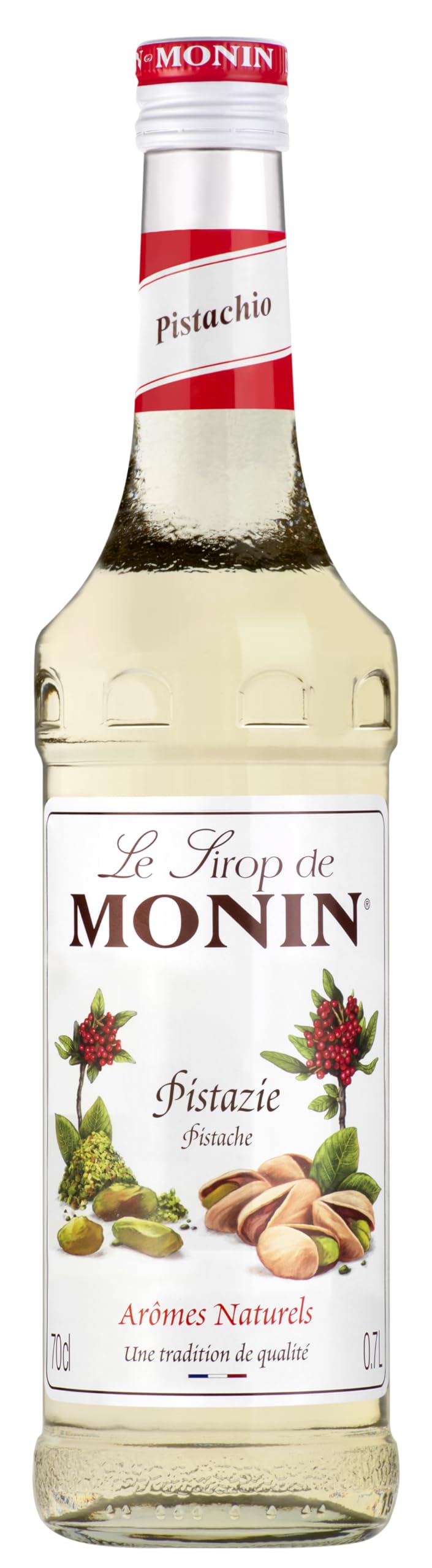 Monin Pistaziensirup 700 ml – Reichhaltiger nussiger Geschmack für Kaffee, Cocktails und Dessertgetränke