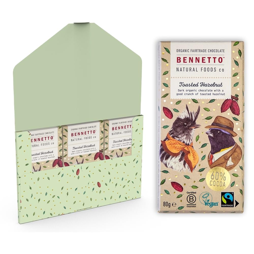Bennetto Bio-Zartbitterschokolade mit gerösteten Haselnüssen 60 % - 270 g