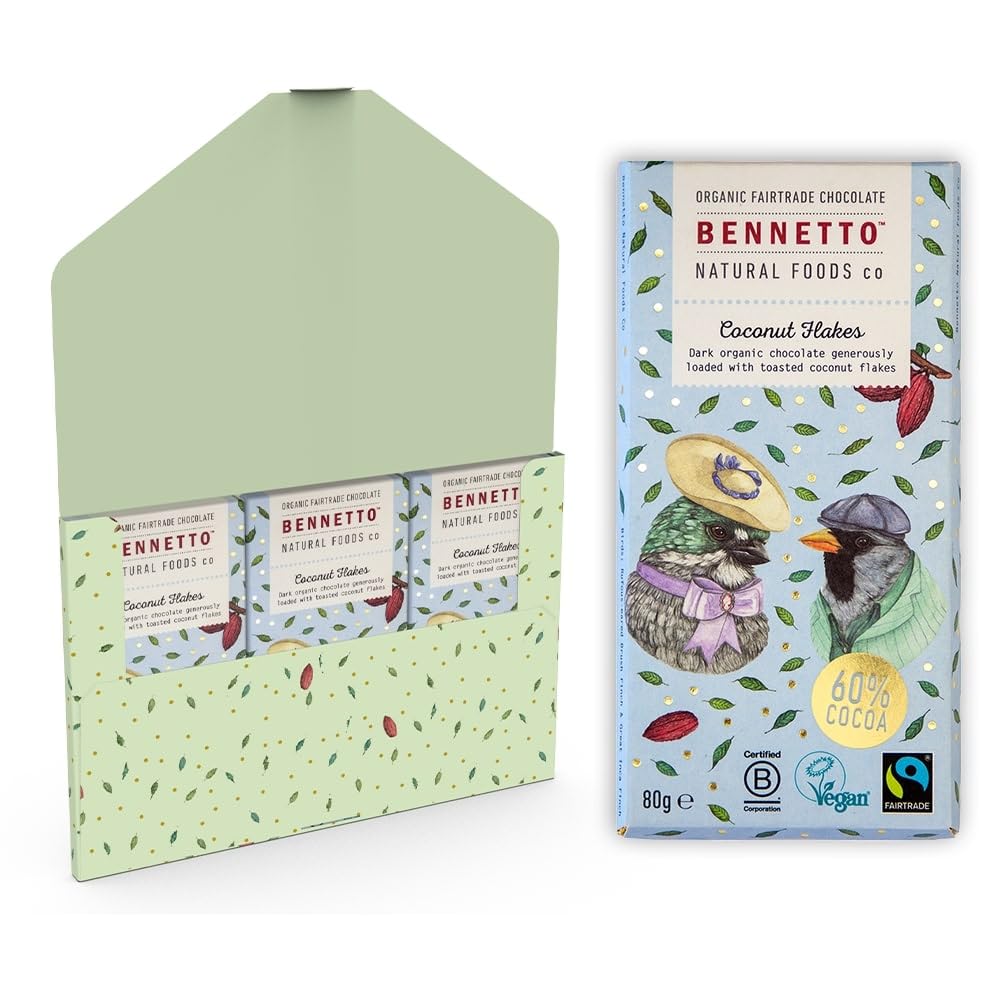 Bennetto Bio-Zartbitterschokolade mit gerösteten Kokosflocken - 270 g