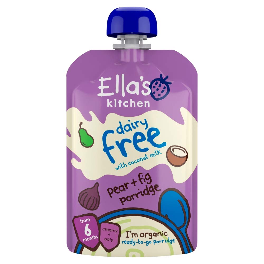 Ella's Kitchen Bio-Kokosmilch-, Hafer-, Birnen- und Feigenbrei für Babys ab 6 Monaten – 100 g