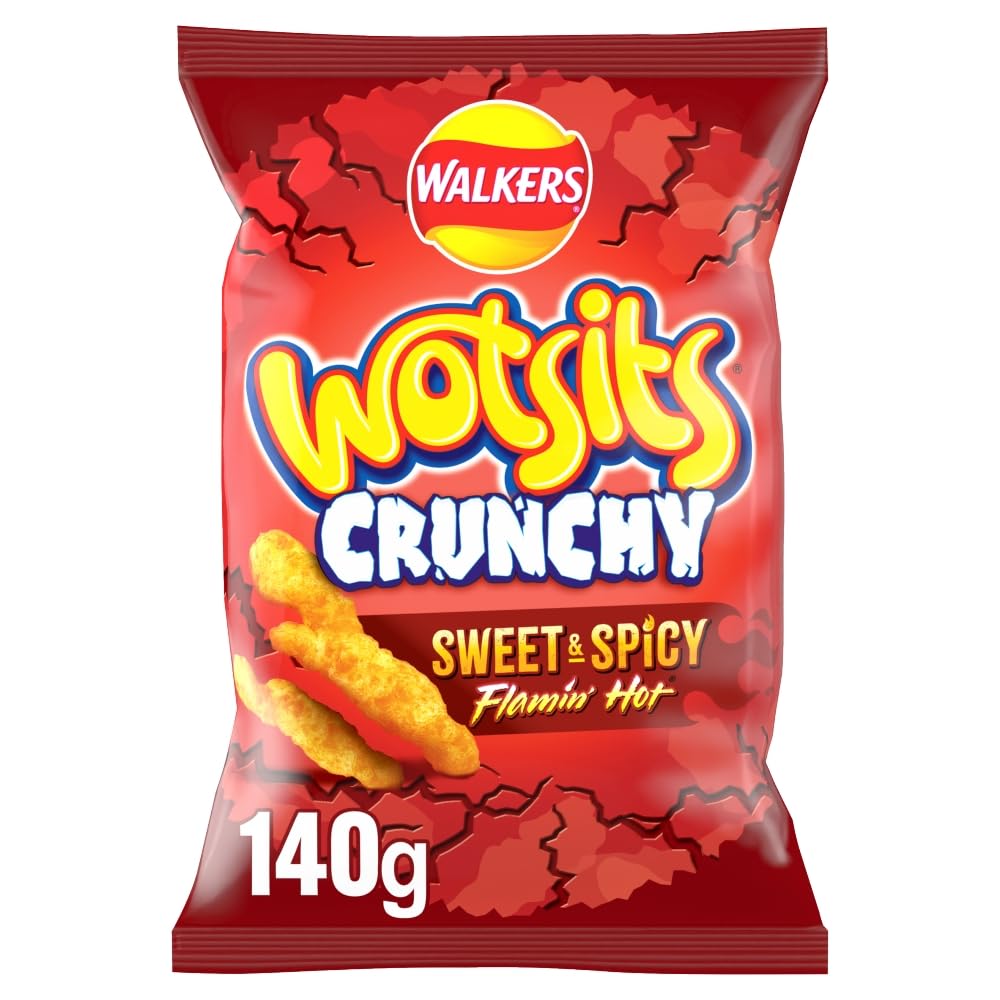 Walkers Wotsits Knusprige, süß-scharfe Snacks zum Teilen, 140 g