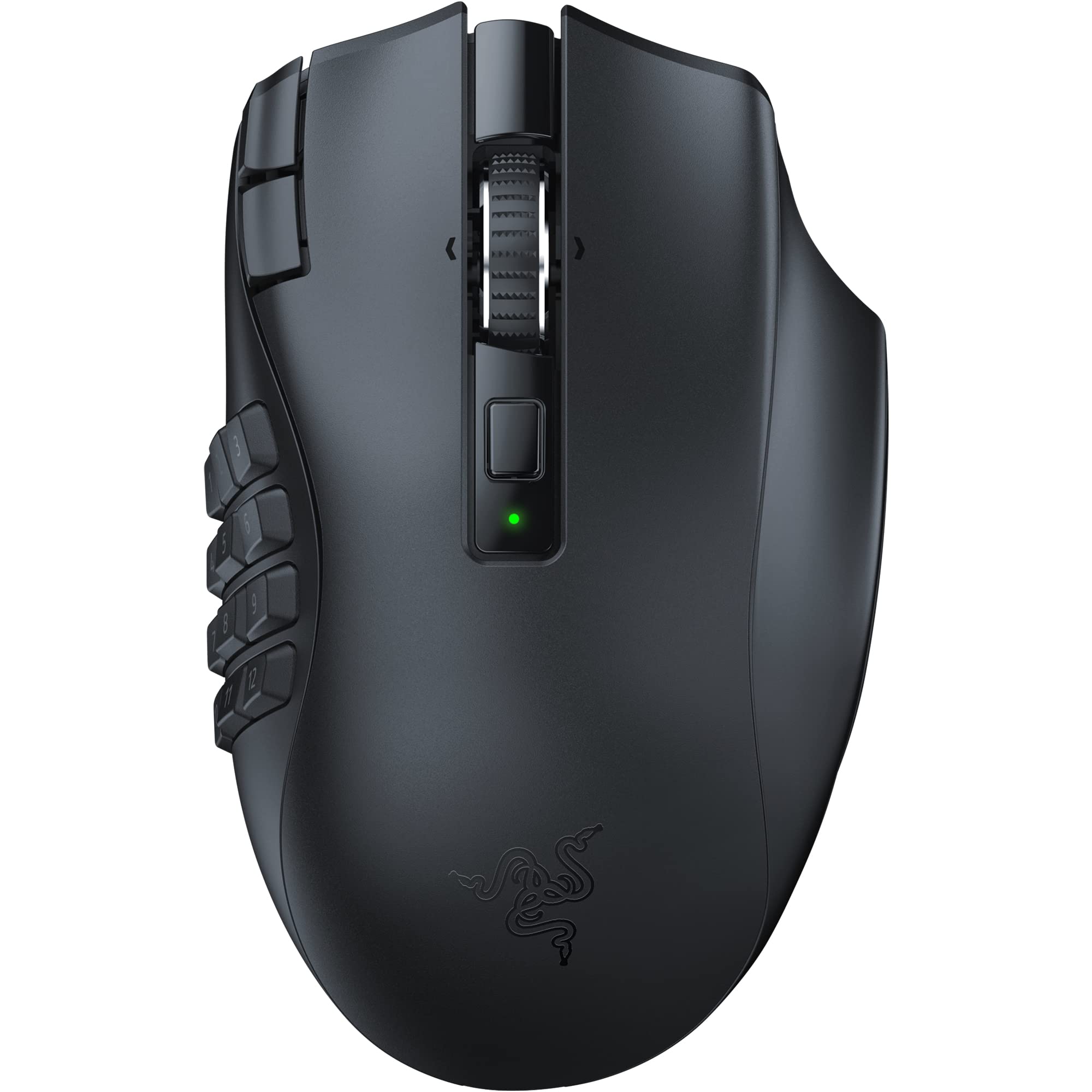 Razer Naga V2 HyperSpeed – Kabellose MMO-Gaming-Maus mit 19 programmierbaren Tasten, Schwarz