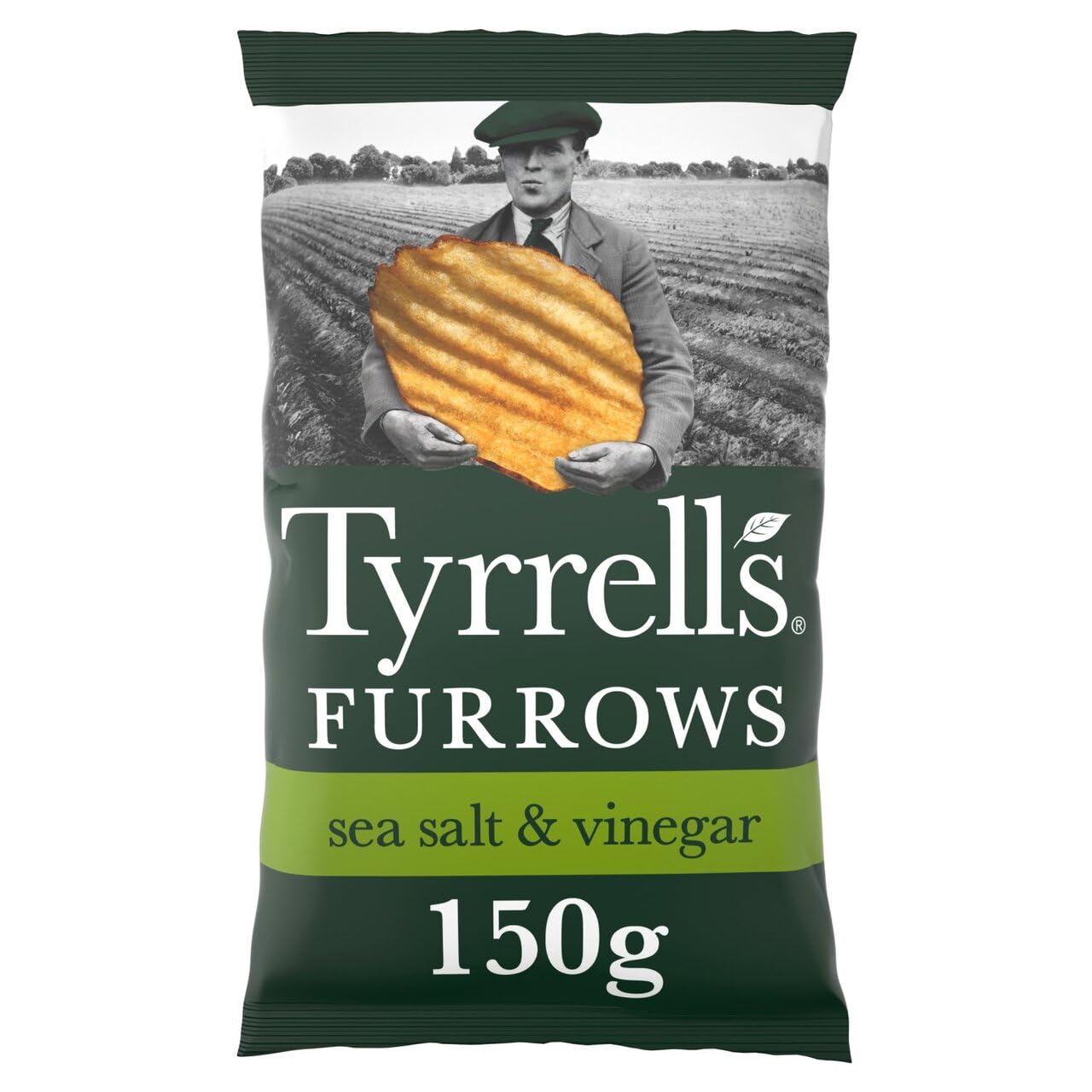 Tyrrells Furrows Meersalz & Essig Chips zum Teilen 150g