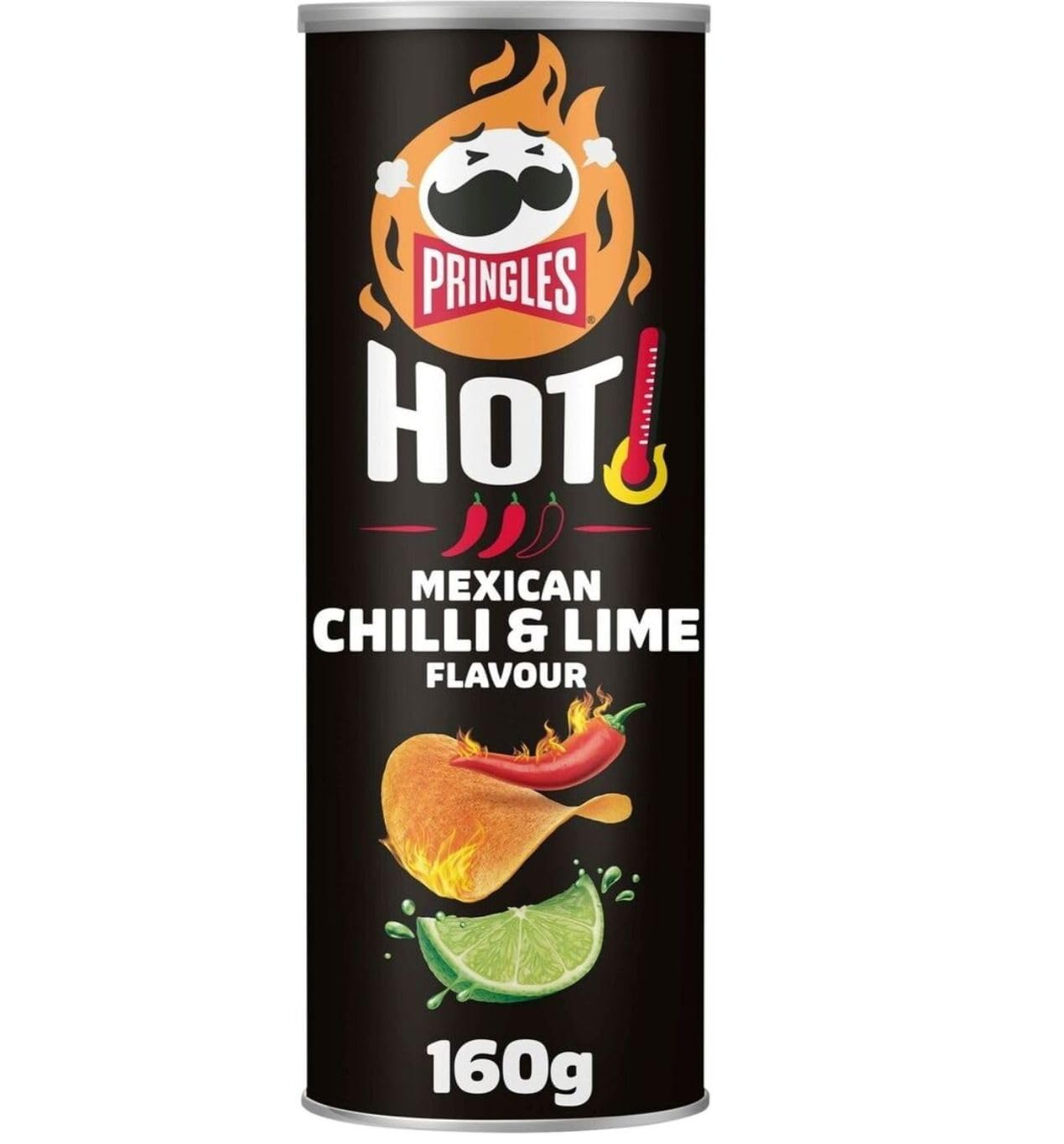 Pringles Scharfe Chips zum Teilen mit mexikanischem Chili und Limette, 160 g