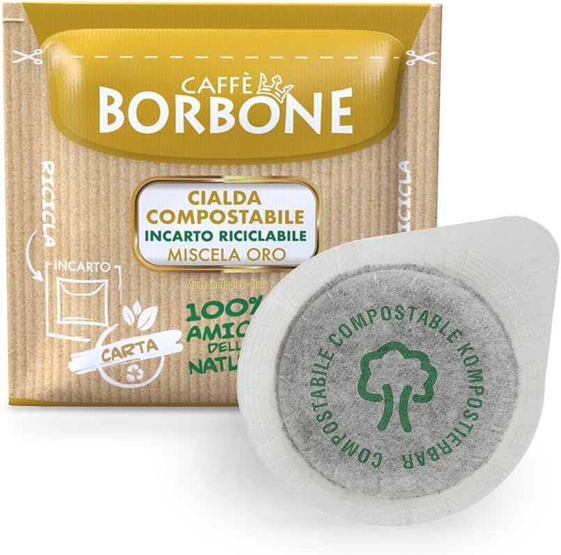 Caffè Borbone Gold Blend kompostierbare Kaffeepads – 100er-Packung, ESE 44 mm
