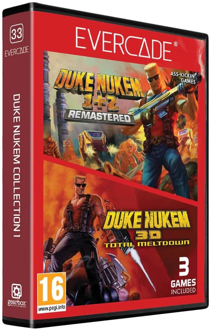 Duke Nukem Collection 1 – Evercade Blaze Red-Kartusche