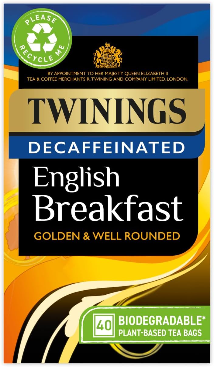 Twinings Decaf English Breakfast Tea | 40 Teebeutel | Golden & Vollmundig