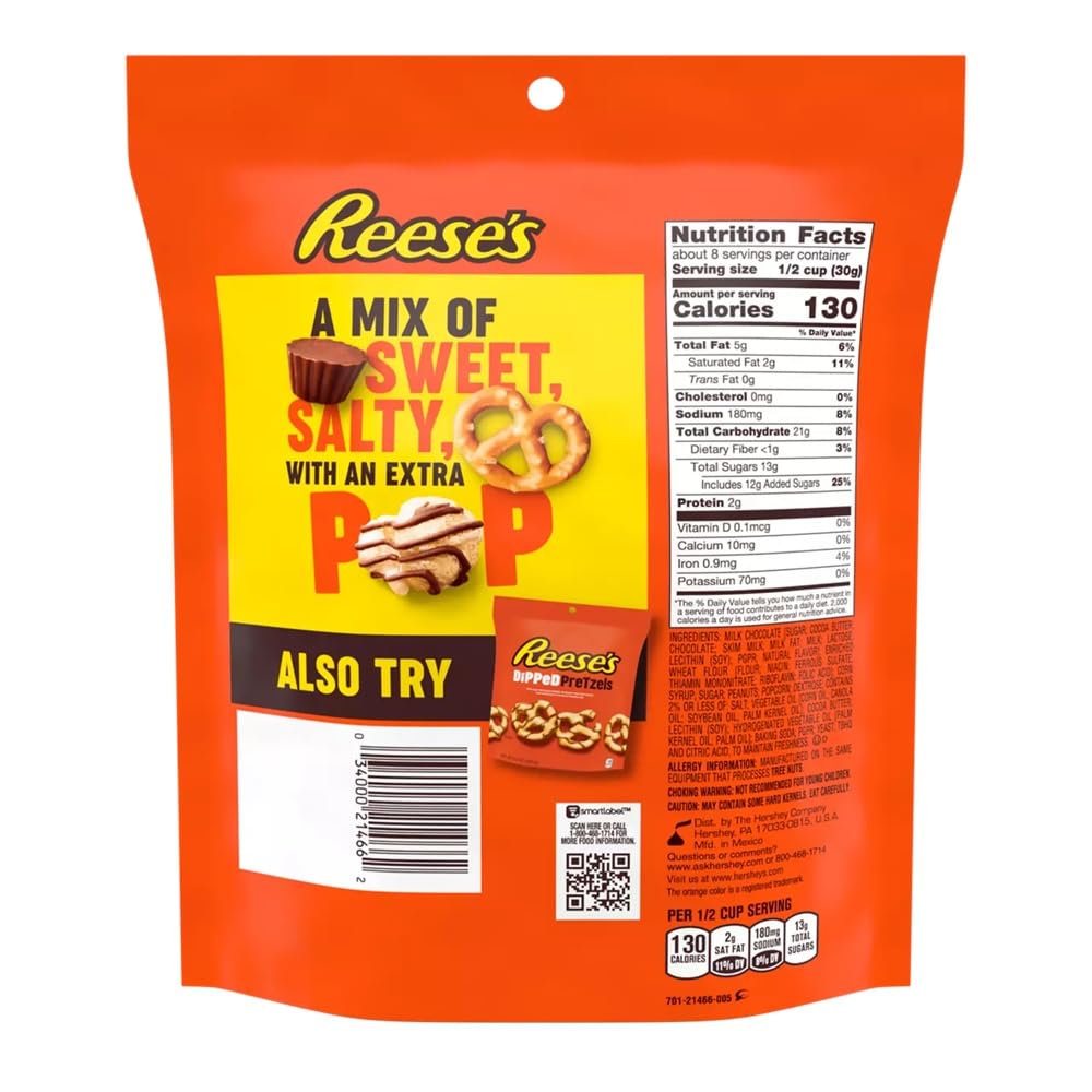 Reese's Popped Milchschokolade Erdnussbutter Snack Mix 113g