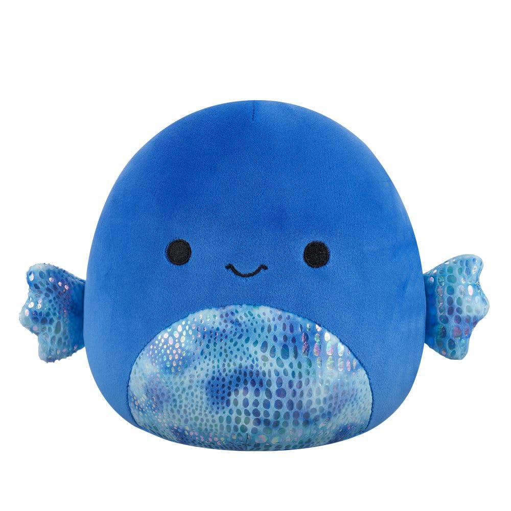 Squishmallows Kobester, der blaue Kampffisch, Plüsch – ultraweiches 7,5 Zoll großes Stofftier