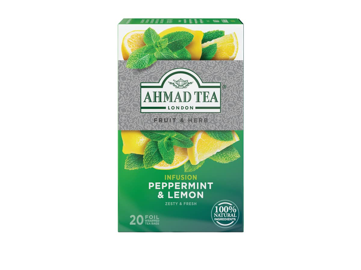 Ahmad Tea Pfefferminze & Zitrone, Frucht- und Kräutertee - 20 Teebeutel