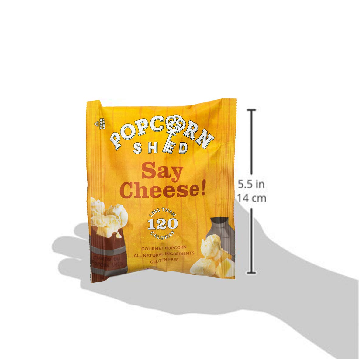 Popcorn Shed Say Cheese Gourmet-Popcorn-Snack-Packung – Cheddar-Käse-Geschmack