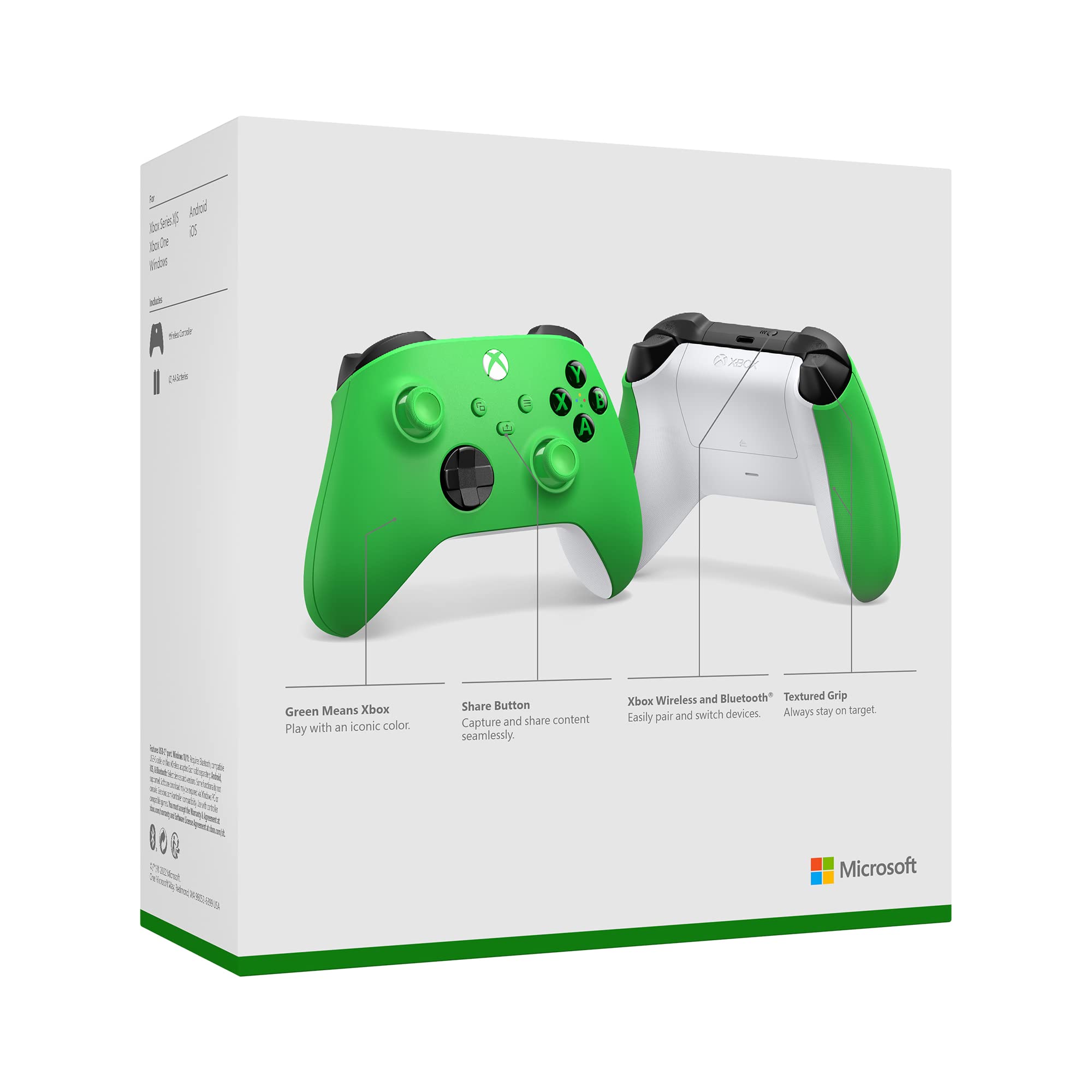 Xbox Wireless Controller – Velocity Green für Xbox Series X|S, Xbox One, Windows und Android