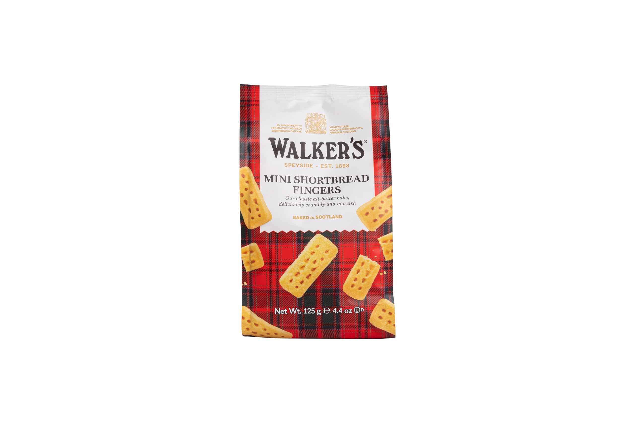 Walkers Shortbread Mini Fingers Beutel, Schottische Kekse mit reiner Butter, 125 g