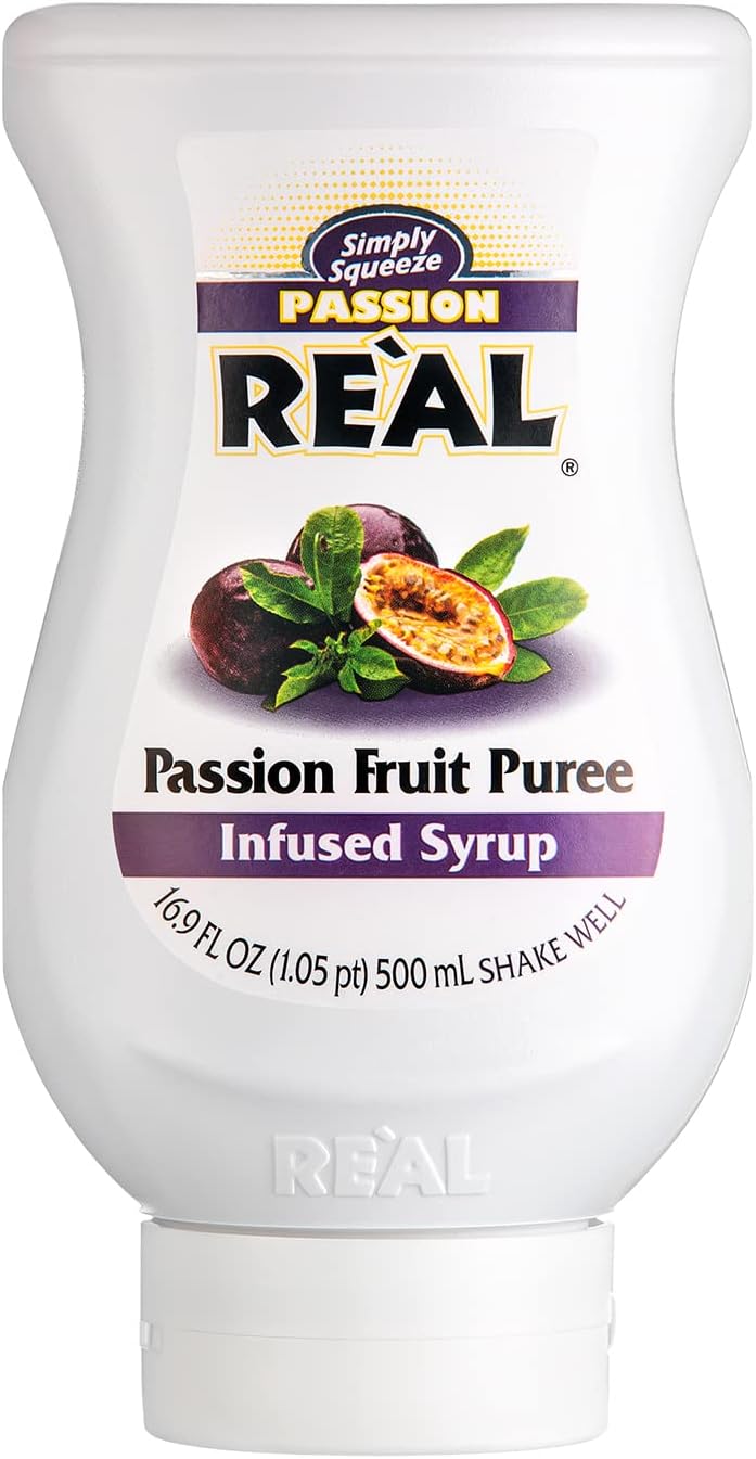 RE"AL Syrups Passionsfruchtpüree, Fruchtsirup für Cocktails, Kochen und Backen