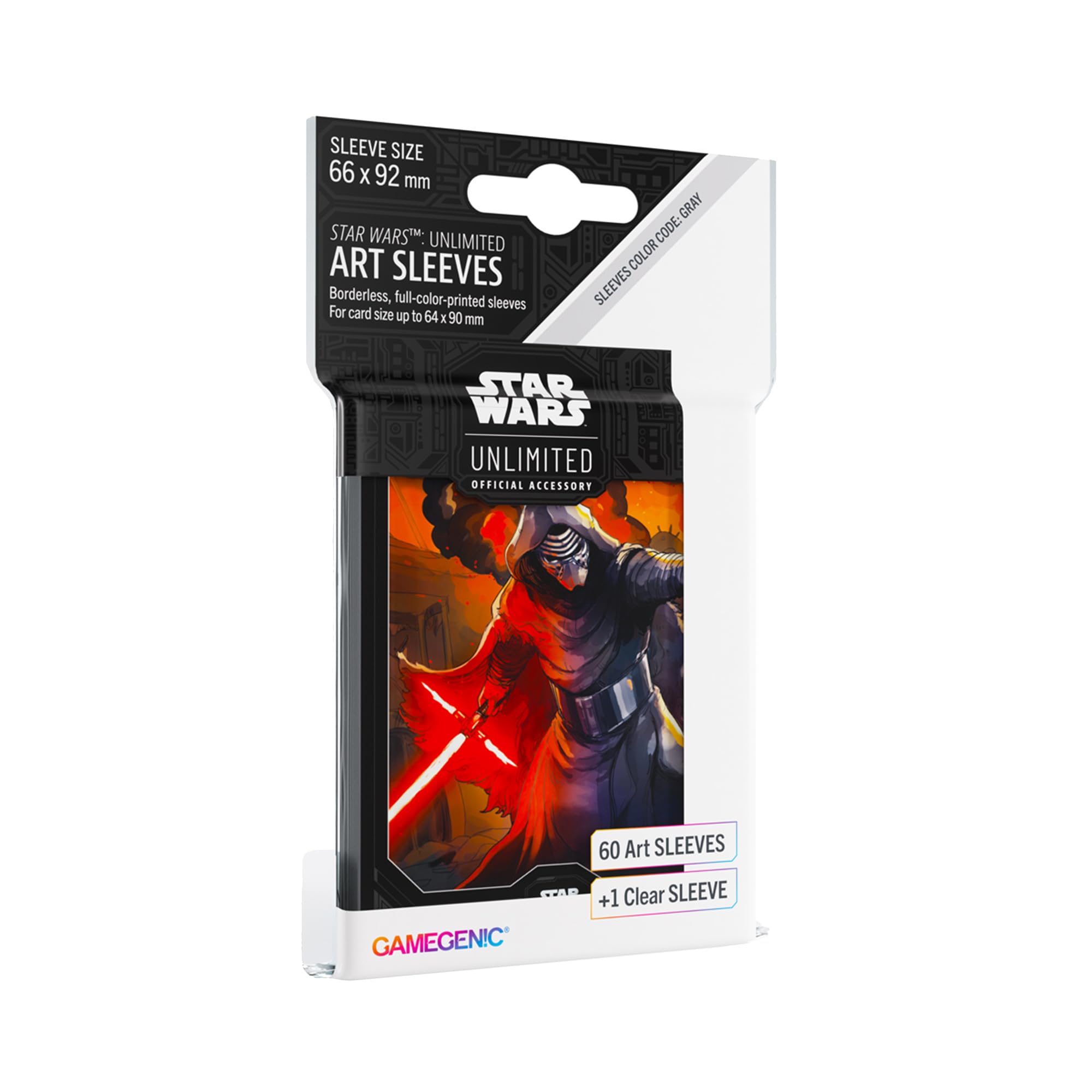 Gamegenic Star Wars Unlimited Kylo Ren Art-Hüllen – 60 Art + 1 durchsichtige Hülle