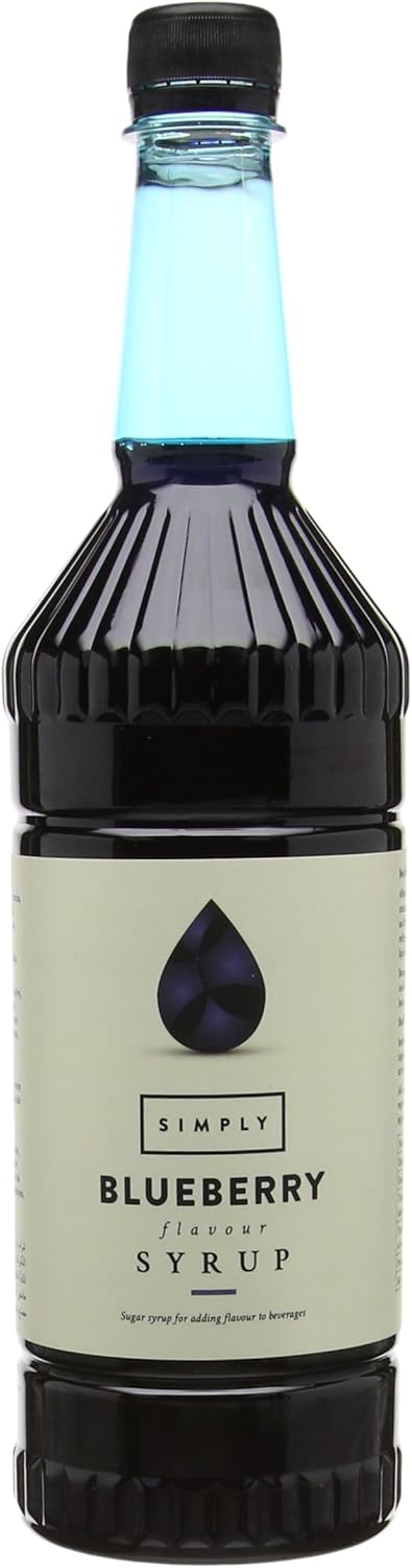 Simply - Blaubeersirup, veganer und nussfreier aromatisierter Sirup für Kaffee, Cocktails und Getränke