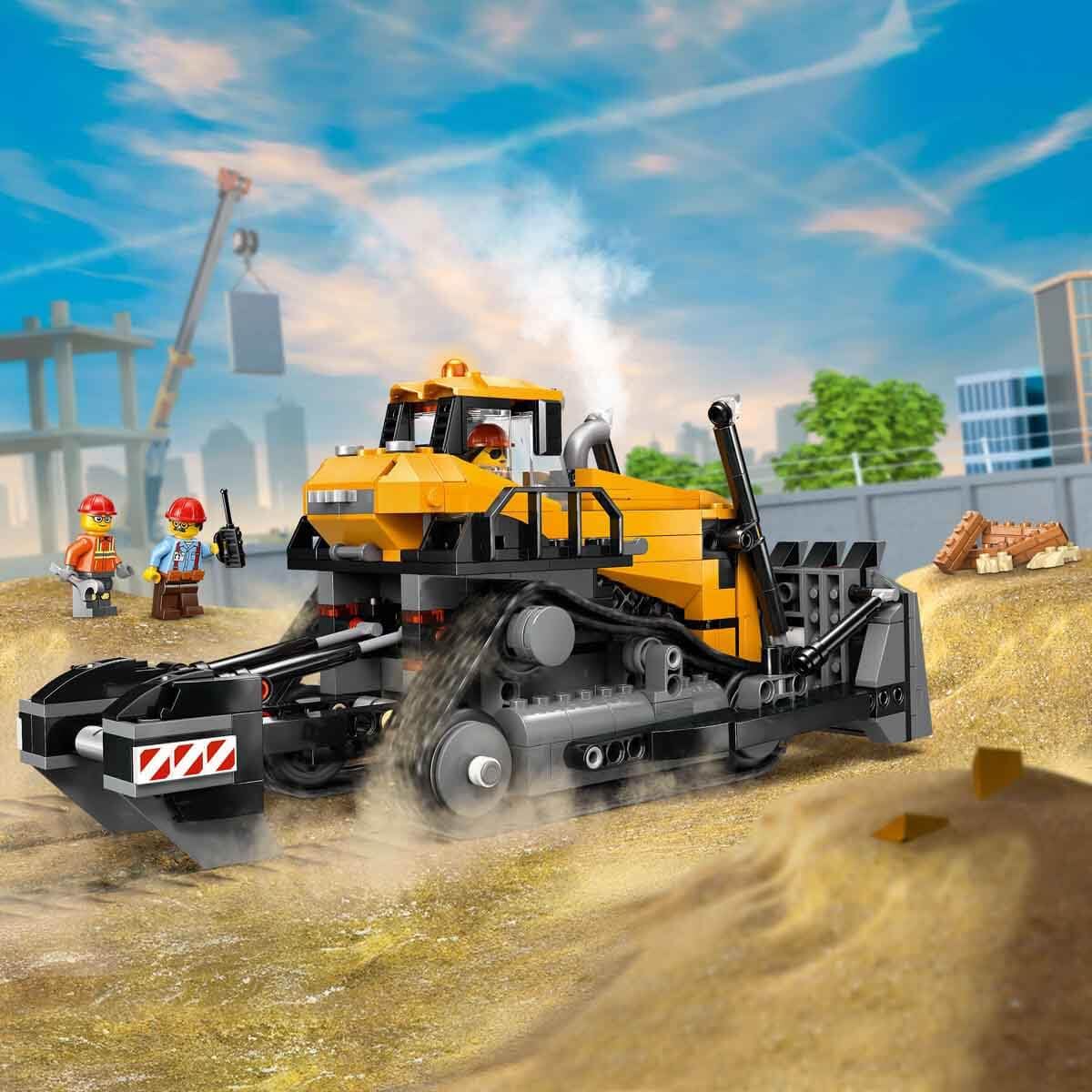 LEGO City Gelber Bulldozer – 682-teiliges Bauset für Kinder ab 8 Jahren