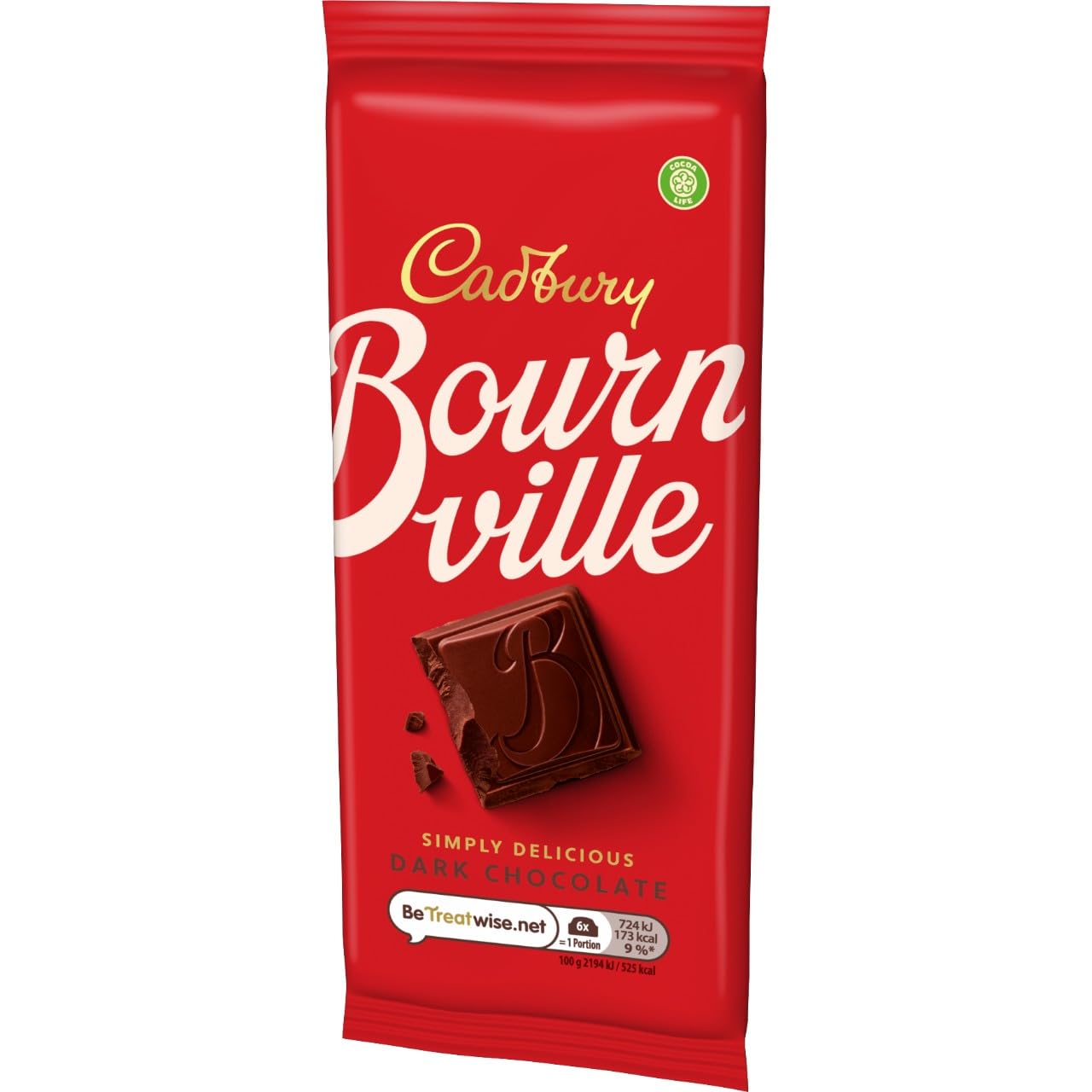 Cadbury Bournville Zartbitterschokolade, Reichhaltig und Sanft, 100 g