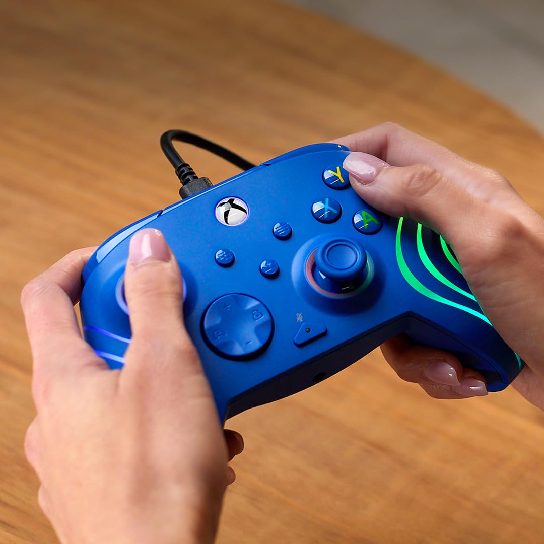 Turtle Beach Afterglow Wave Blue Kabelgebundener RGB-Gaming-Controller für Xbox & PC