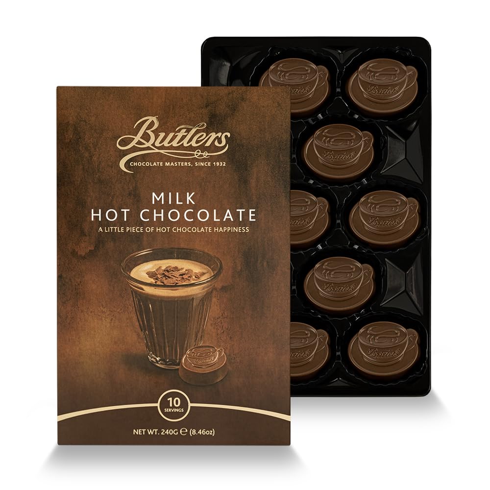 Butlers Hot Chocolate 240 g – Heiße Schokolade aus Milchschokolade mit 10 Tassenstücken