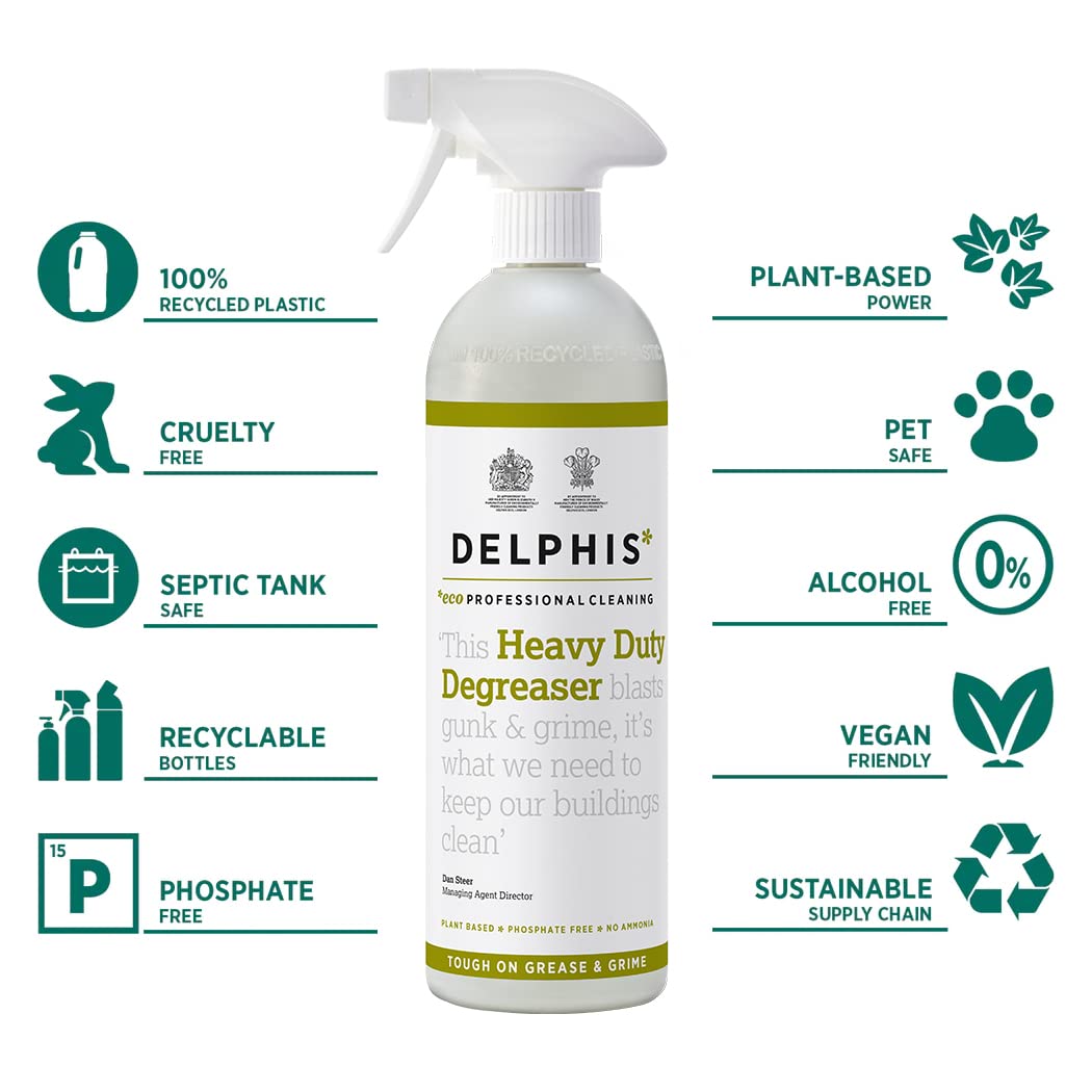Delphis Eco - Hochleistungs-Küchenentfetter auf pflanzlicher Basis, vegan, 700 ml
