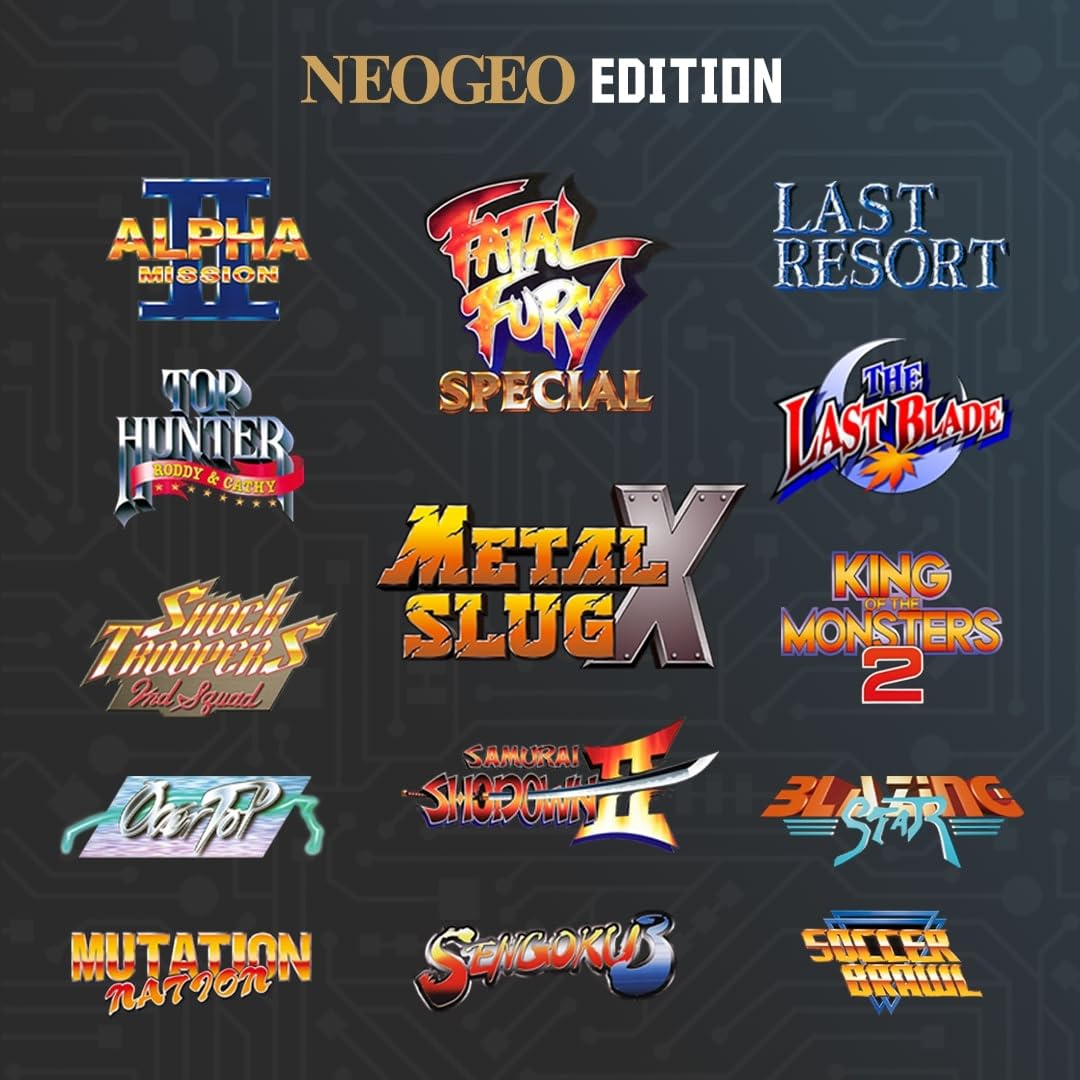 Evercade Neo Geo Super Pocket – Handheld-Konsole mit 14 vorinstallierten Spielen