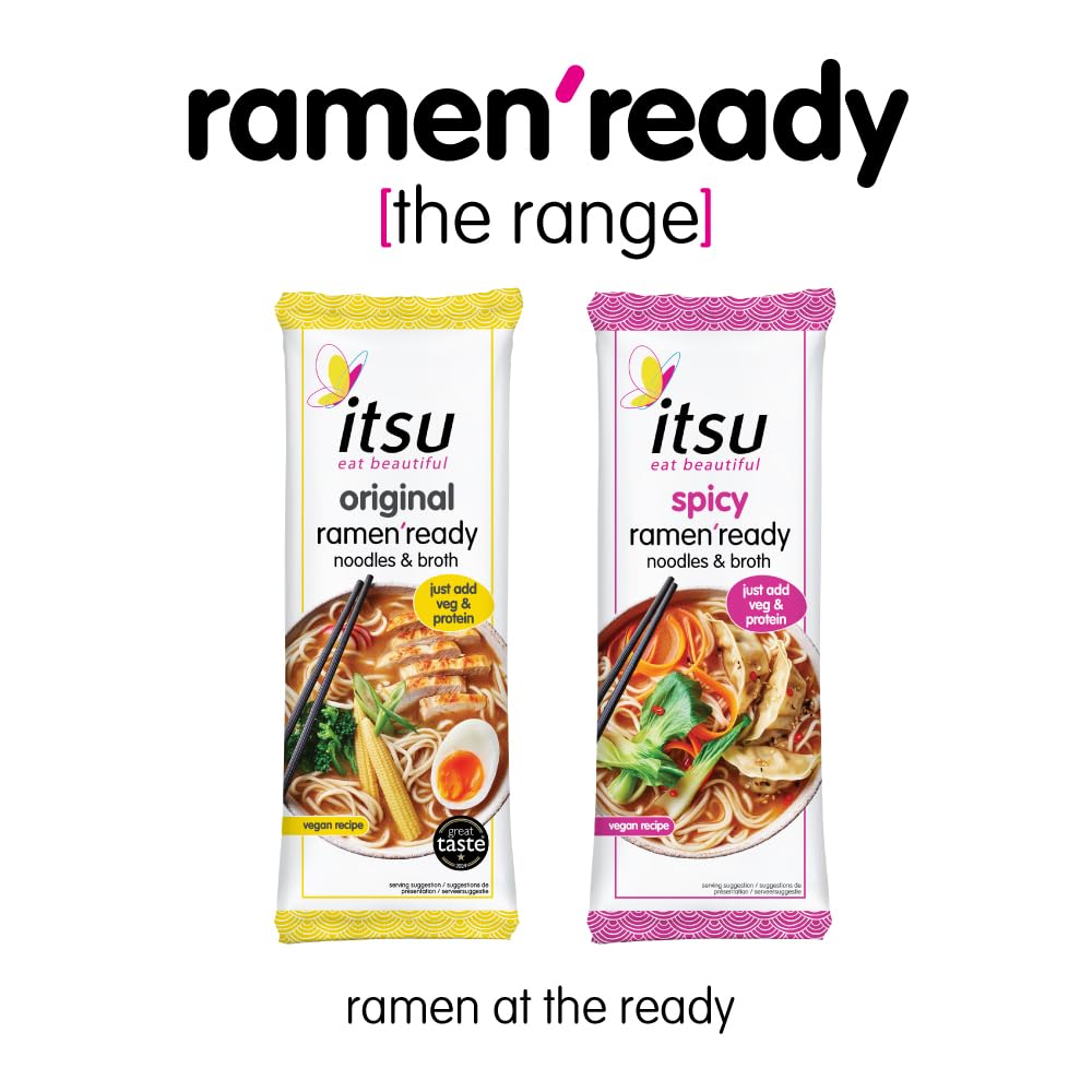 Itsu – Ramen-Fertignudeln 86 g | Scharfe Brühe | Authentischer japanischer Geschmack | 6er-Pack