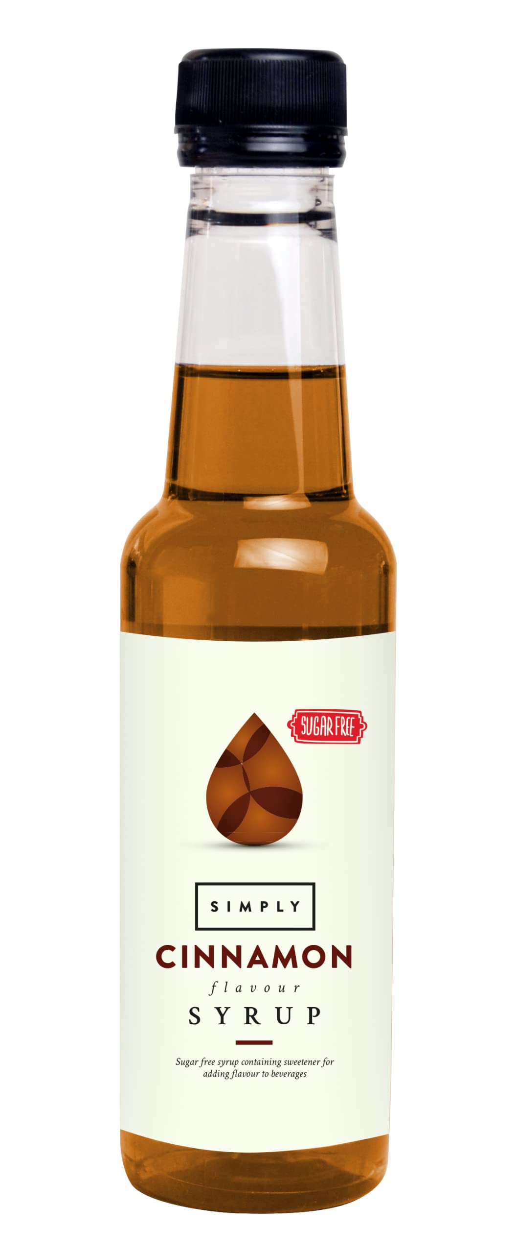 Simply – Zuckerfreier Zimtsirup, kalorienarmer, veganer und nussfreier aromatisierter Sirup (280 g)