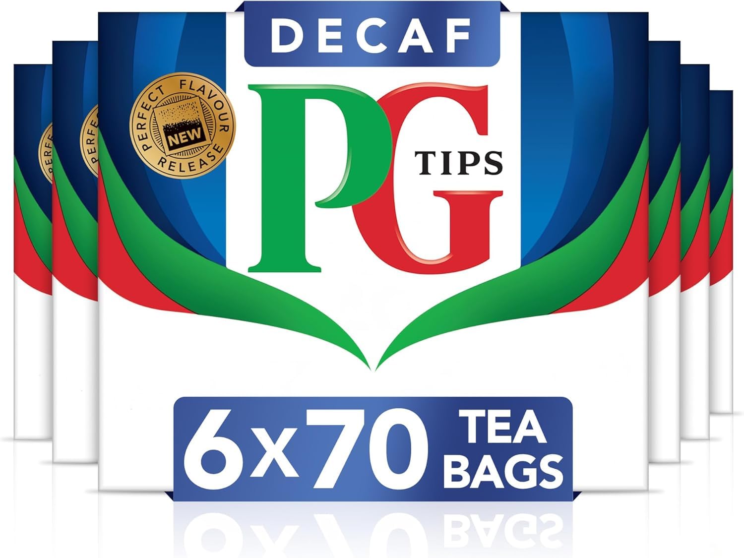PG Tips Decaf Schwarzteebeutel Großpackung - 70 Teebeutel (6er-Packung) | 420 insgesamt