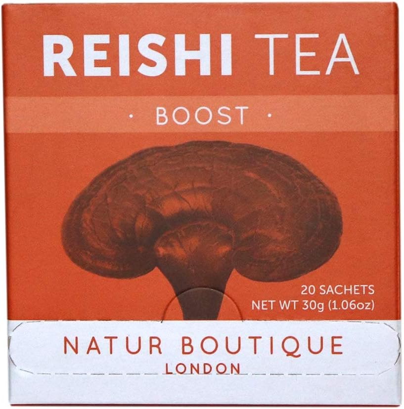 Natur Boutique Reishi-Teebeutel – 20 Stück Kräutertee mit Reishi-Pilz, Sternanis, Süßholz und Pfefferminze