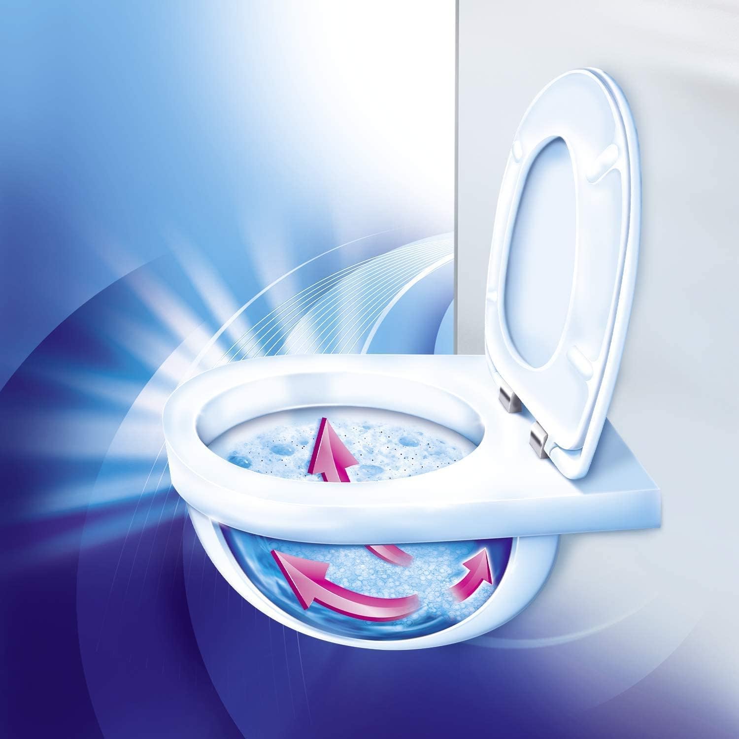 Dr. Beckmann - Power-Schäumender Toilettenreiniger, Aktivkohleformel, 100 g (3 Stück)