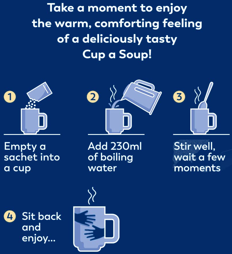 Batchelors Cup a Soup Spargelcremesuppe mit Croutons Instantsuppe in Beuteln, 4 Beutel