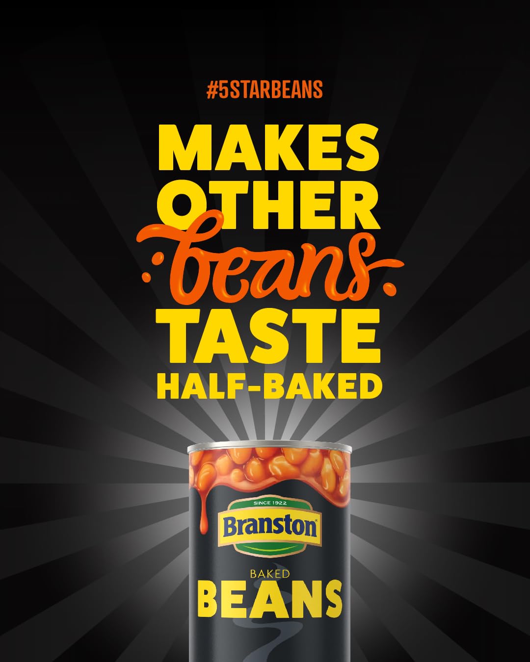 Branston Baked Beans mit reduziertem Zucker- und Salzgehalt – ballaststoffreich, proteinreich, glutenfrei