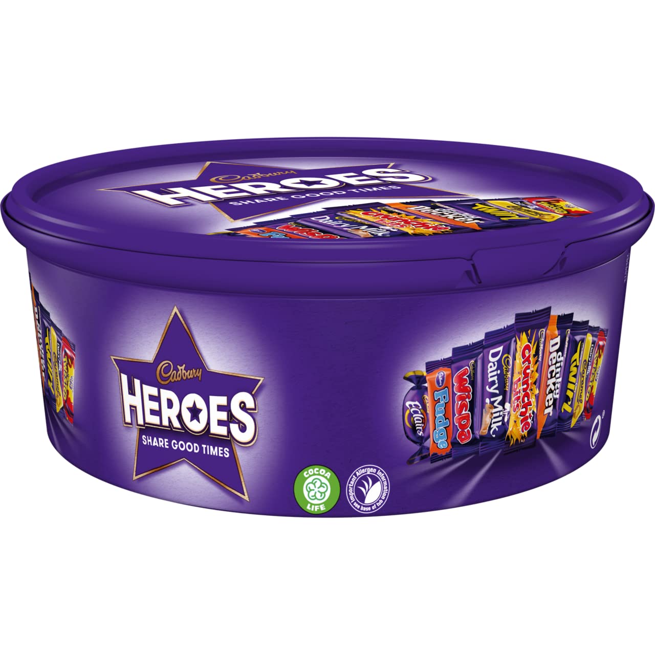 Cadbury Heroes Schokoladenbecher (550 g) – Verschiedene Miniatur-Schokoriegel