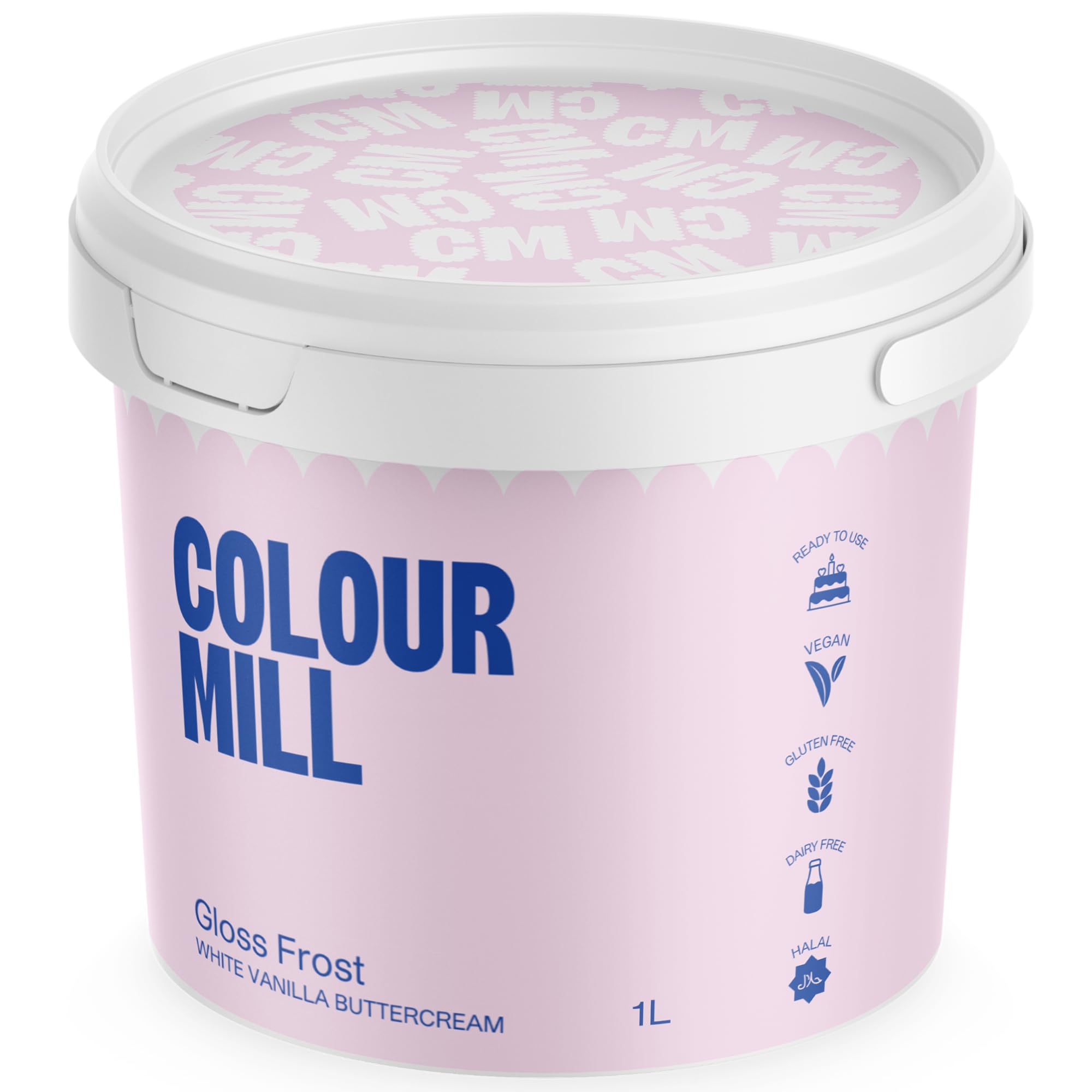 Colour Mill – Glänzende, frostweiße Buttercreme im Schweizer Baiser-Stil, 1 Liter