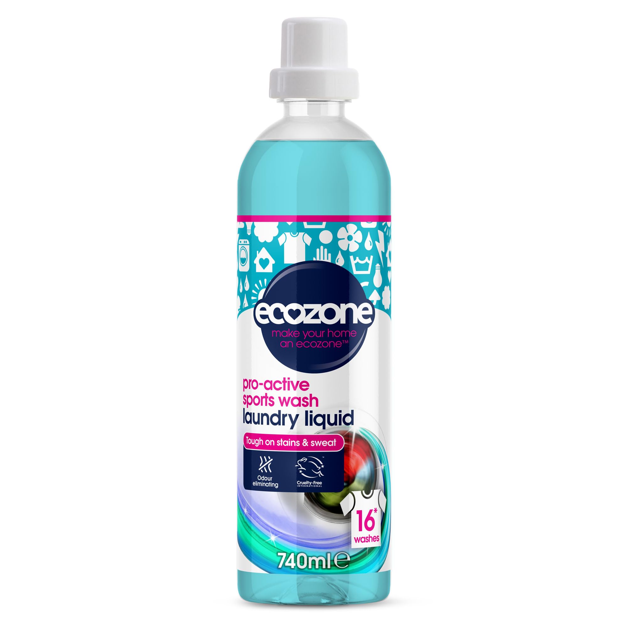 Ecozone Pro-Active Sports Wash – Ultrakonzentriertes Flüssigwaschmittel