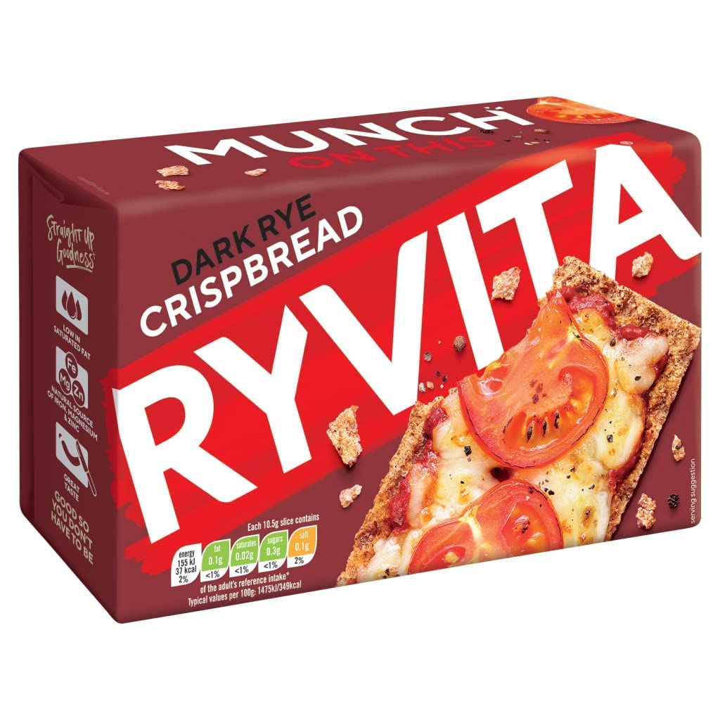 Ryvita Dunkles Roggenknäckebrot – Ballaststoffreich, arm an gesättigten Fettsäuren