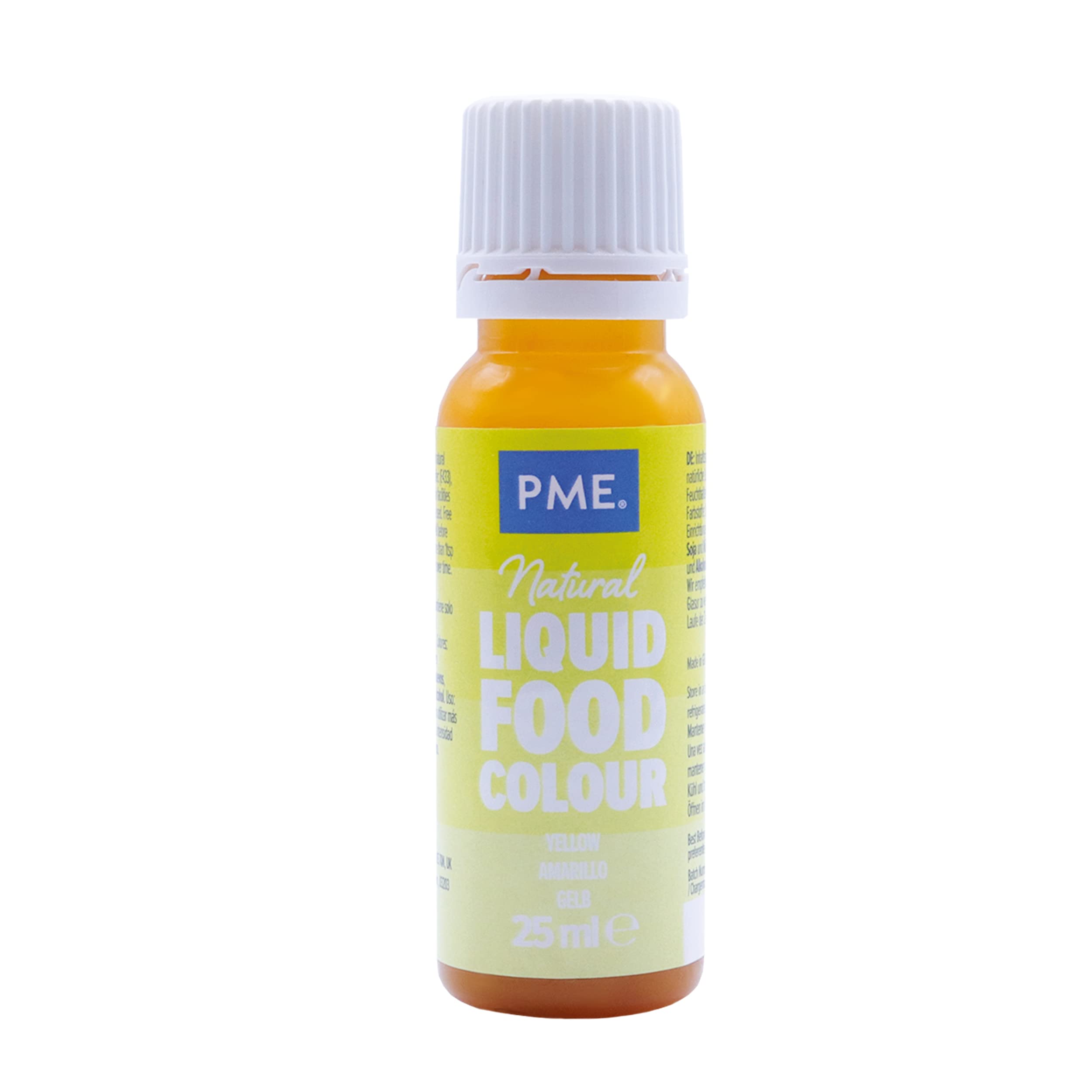 PME Natürliche flüssige Lebensmittelfarbe – Zitronengelb, 25 ml