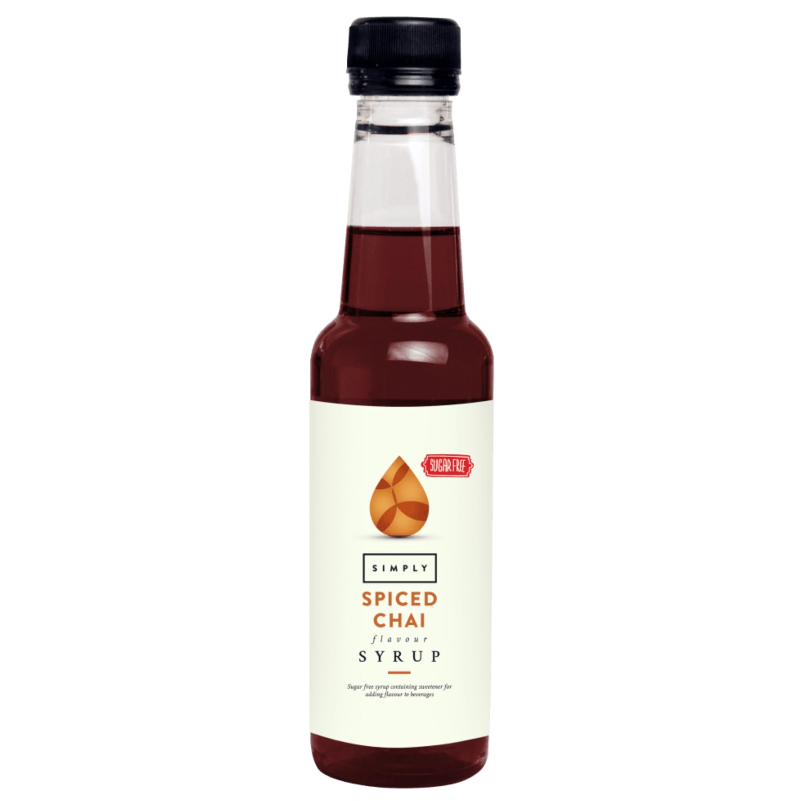 Simply – zuckerfreier gewürzter Chai-Sirup, kalorienarmer, veganer und nussfreier Getränkesirup