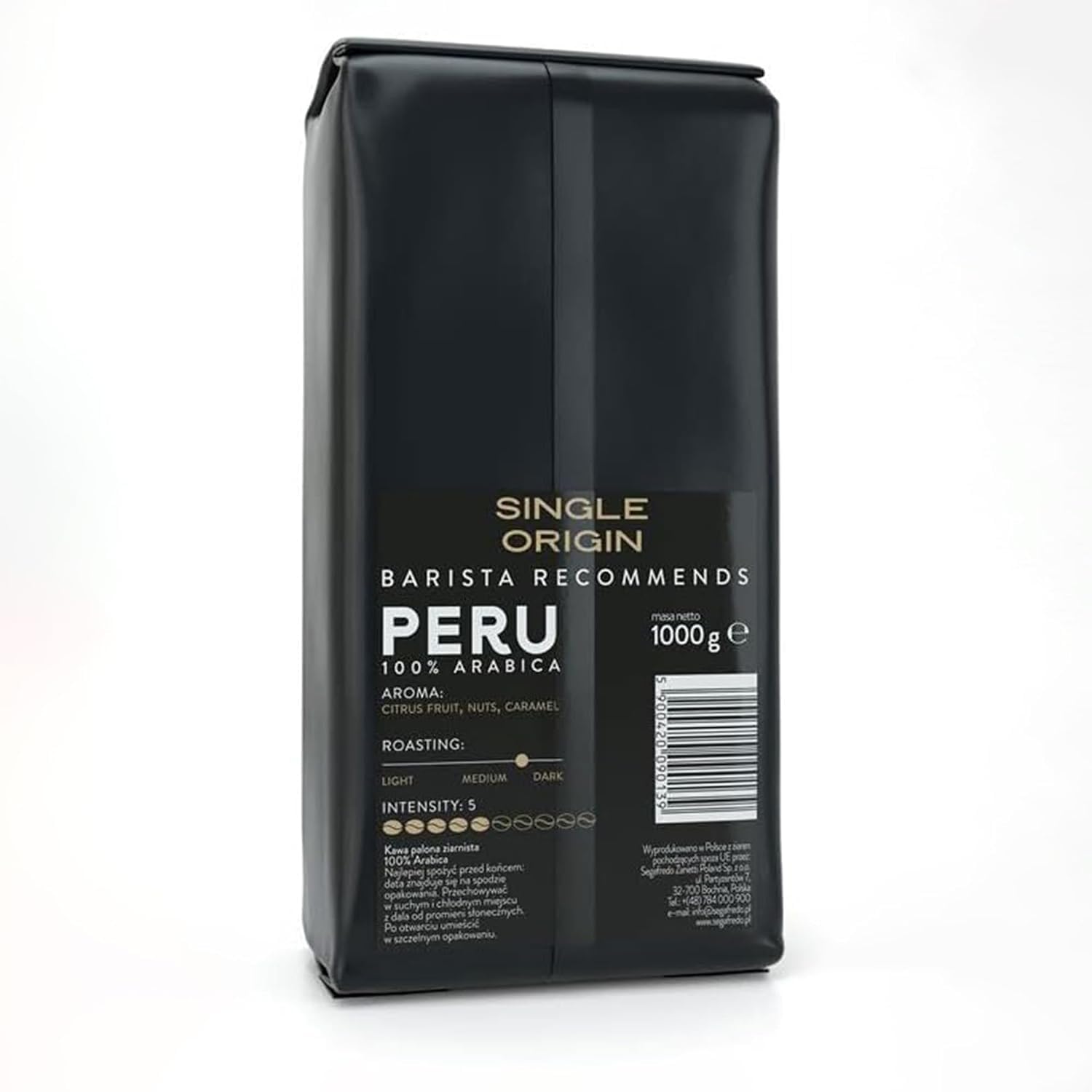 Segafredo Zanetti Single Origin Perù 100 % Arabica-Kaffeebohnen – 1 kg ganze Bohne