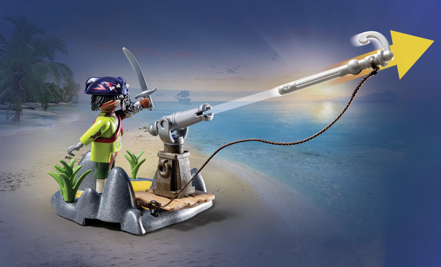 Playmobil 71532 Piraten: Kampf mit der Riesenkrabbe – Fantasy-Piraten-Spielset für Kinder ab 4 Jahren