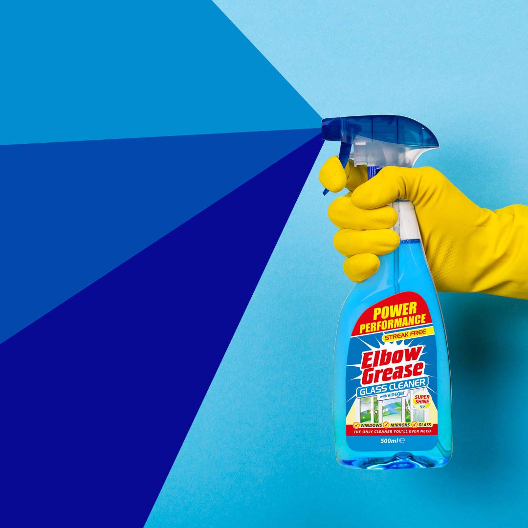 Elbow Grease Glasreiniger mit Essig – 500 ml Spray für Fenster, Spiegel & Glasoberflächen